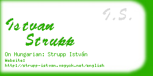 istvan strupp business card